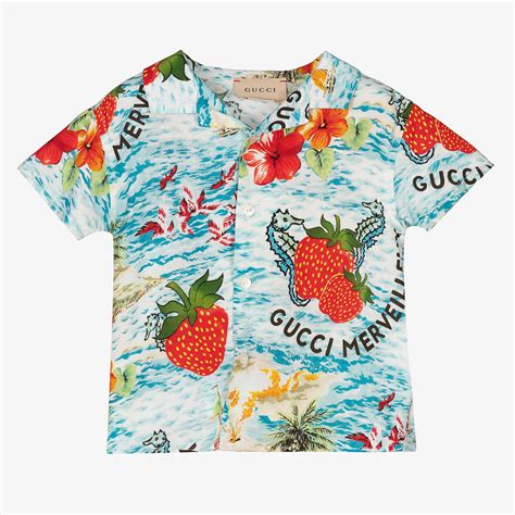 gucci baby blue shirt